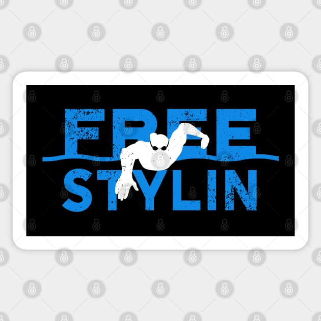 Mens Freestyle Swimmer Sticker by atomguy